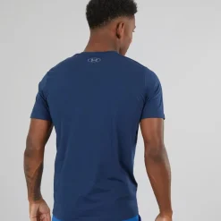 Online Herre UA Sportstyle Left Chest Sport træningstrøjer Marineblå Træning|T-Shirts Og Undertrøjer