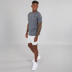 Clearance Herre UA Sportstyle T-shirt med kort ærme og venstre brystlomme Castlerock/Sort Træning|T-Shirts Og Undertrøjer