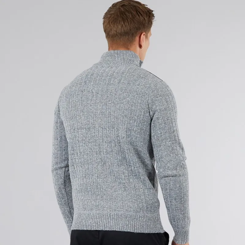 Best Herre Verto 1 / 4 Zip Funnel Neck Jumper Lys Grå Melering Trøjer Og Cardigans·Trøjer