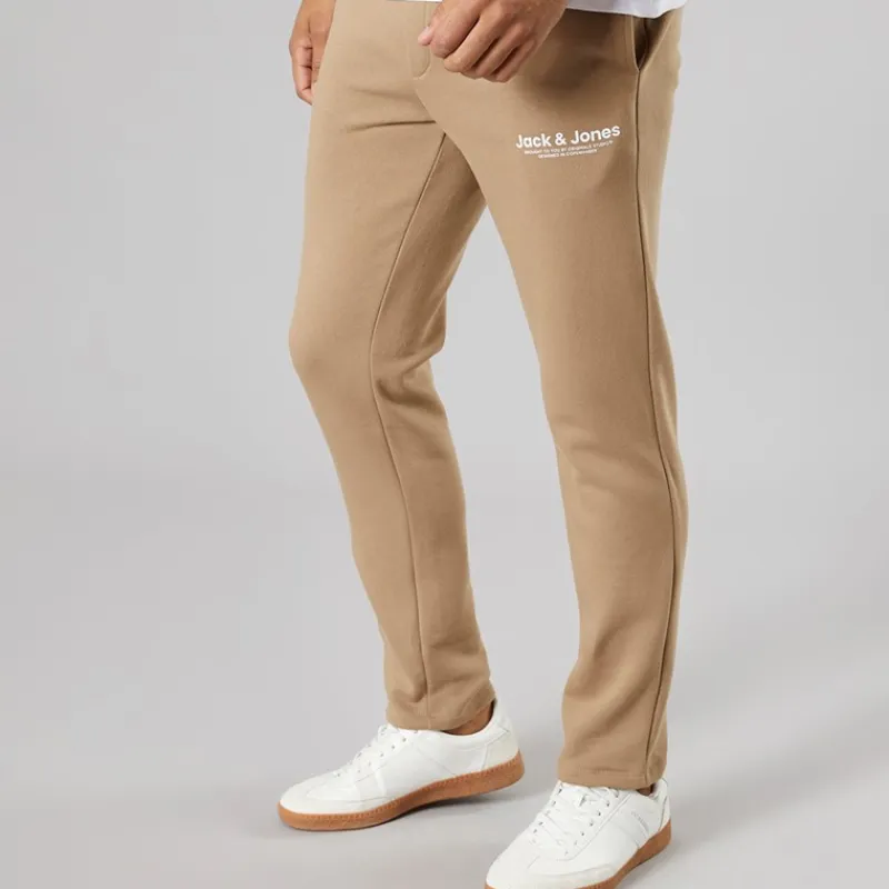 Clearance Herre Vesterbro Joggingbukser Med Åben Kant Silver Mink/Hvid Jeans Og Bukser·Joggingbukser|Træningsdragter Og Joggingbukser·Joggingbukser