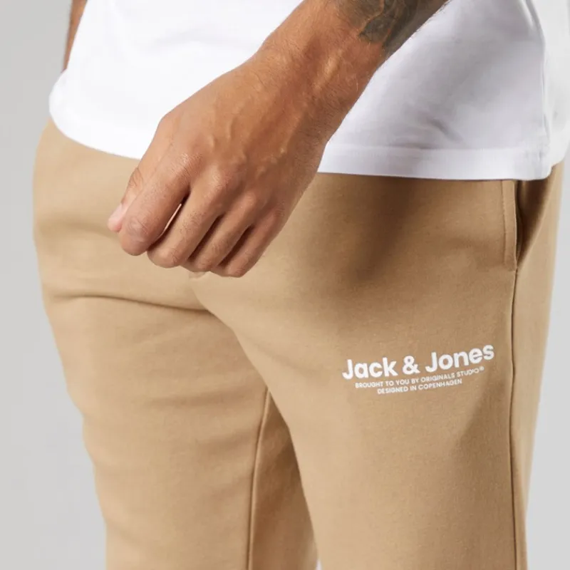 Clearance Herre Vesterbro Joggingbukser Med Åben Kant Silver Mink/Hvid Jeans Og Bukser·Joggingbukser|Træningsdragter Og Joggingbukser·Joggingbukser
