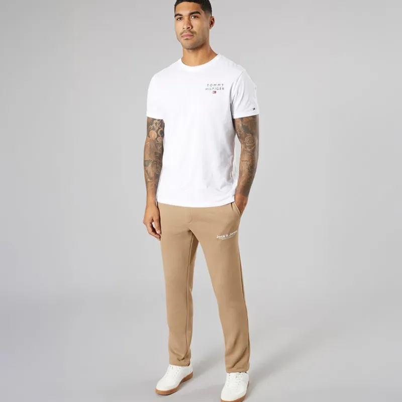 Clearance Herre Vesterbro Joggingbukser Med Åben Kant Silver Mink/Hvid Jeans Og Bukser·Joggingbukser|Træningsdragter Og Joggingbukser·Joggingbukser