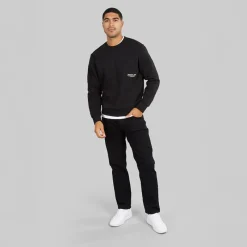New Herre Vesterbro Side Sweatshirt Sort/Hvid Hættetrøjer Og Sweatshirts·Sweatshirts