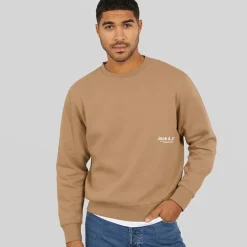 Clearance Herre Vesterbro Side Sweatshirt Sølv Mink/Hvid Hættetrøjer Og Sweatshirts·Sweatshirts