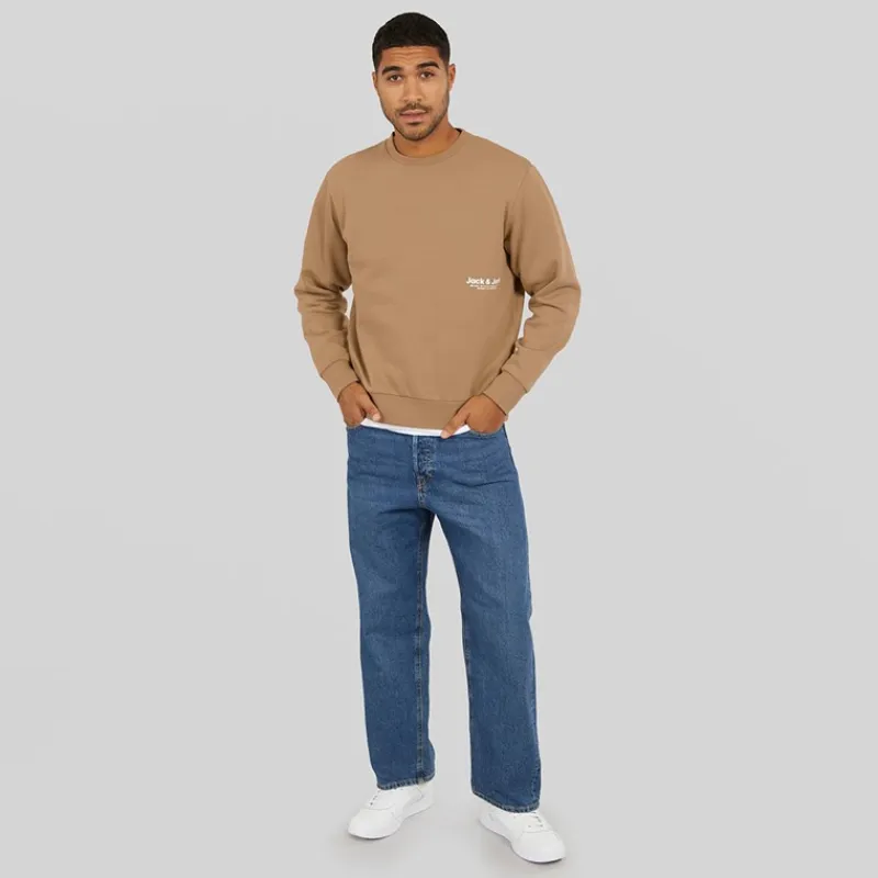 Clearance Herre Vesterbro Side Sweatshirt Sølv Mink/Hvid Hættetrøjer Og Sweatshirts·Sweatshirts