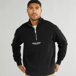 Online Herre Vesterbro 1/4 Zip Sweatshirt / Hvid Hættetrøjer Og Sweatshirts·Sweatshirts