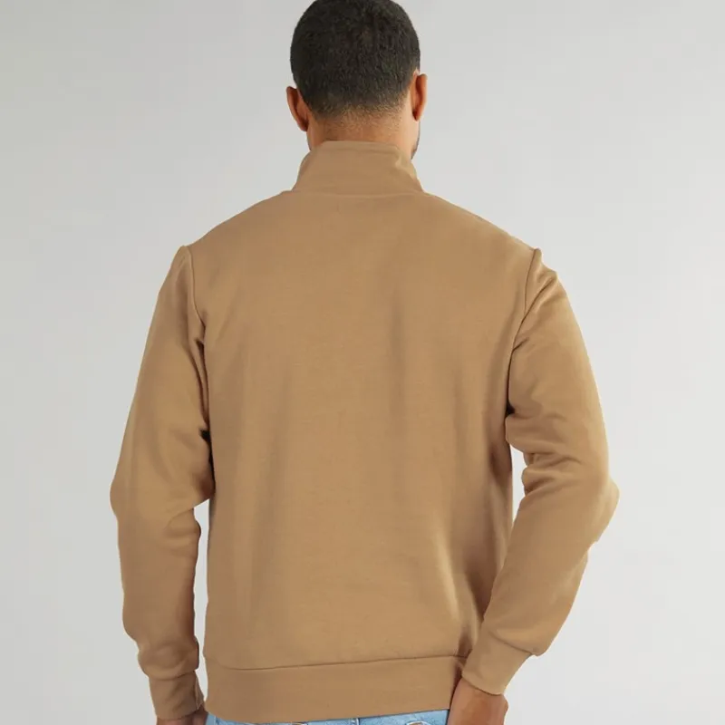 Best Herre Vesterbro 1/4 Zip Sweatshirt Silver Mink / White Hættetrøjer Og Sweatshirts·Sweatshirts