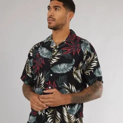 Outlet Herre Wayne Kortærmet Viscose Skjorte T-Shirts, Poloer Og Skjorter·Skjorter