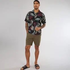 Outlet Herre Wayne Kortærmet Viscose Skjorte T-Shirts, Poloer Og Skjorter·Skjorter