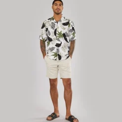 Sale Herre Wayne Kortærmet Viskose Skjorte Antique Hvid T-Shirts, Poloer Og Skjorter·Skjorter