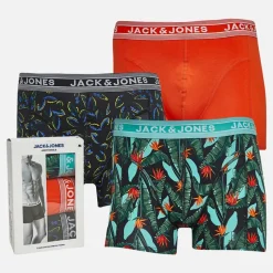 Herre West Tre Pak Underbukser Sort/​Tangerine Tango/​Sort Multipakker·Undertøj|Undertøj, Sokker Og Nattøj·Boxer Shorts