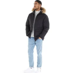 New Herre Wing Parka Jakke Sort Jakker Og Frakker·Jakker Og Frakker