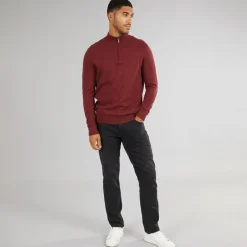 Best Herre 1/​4 Zip Funnel Neck Jumper Vin Trøjer Og Cardigans·Trøjer