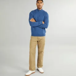 Clearance Herre 1/​4 Zip Funnel Neck Trøje Riviera Blå Trøjer Og Cardigans·Trøjer