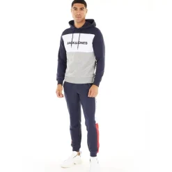 Best Hættetrøje med logo i blokke Mørkeblå Blazer Hættetrøjer Og Sweatshirts·Hættetrøjer
