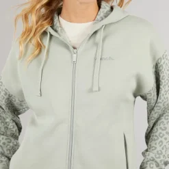 Clearance Hættetrøje med lynlås til kvinder Sage Dame Hættetrøjer Og Sweatshirts·Hættetrøjer