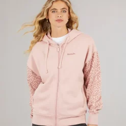Online Hættetrøje med lynlås til kvinder Lys støvet lyserød Dame Hættetrøjer Og Sweatshirts·Hættetrøjer