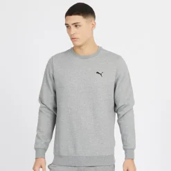 Outlet Hættetrøje til Herre Small Logo Crew Mellemgrå Meleret Hættetrøjer Og Sweatshirts·Sweatshirts