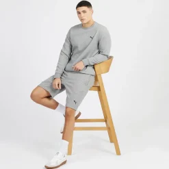 Outlet Hættetrøje til Herre Small Logo Crew Mellemgrå Meleret Hættetrøjer Og Sweatshirts·Sweatshirts