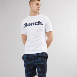 Hvid/Geometrisk camouflage Loungewear sæt til Herre med Mowie T-shirt og shorts Undertøj, Sokker Og Nattøj·Nattøj