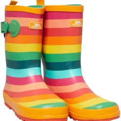 Discount Junior Childrens Puddle Rainbow Printed Wellington Gummistøvler Flerfarvede Striber Støvler|Støvler