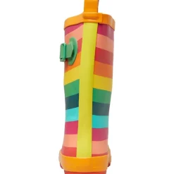 Discount Junior Childrens Puddle Rainbow Printed Wellington Gummistøvler Flerfarvede Striber Støvler|Støvler