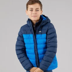 New Junior Drenge Oskar Vatteret Hættejakke Navy /​ Blå Jakker Og Frakker