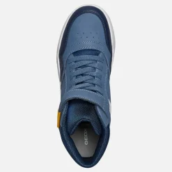 Clearance Junior Drenge Perth høj top sneakers Avio/Grå Sneakers|Sneakers