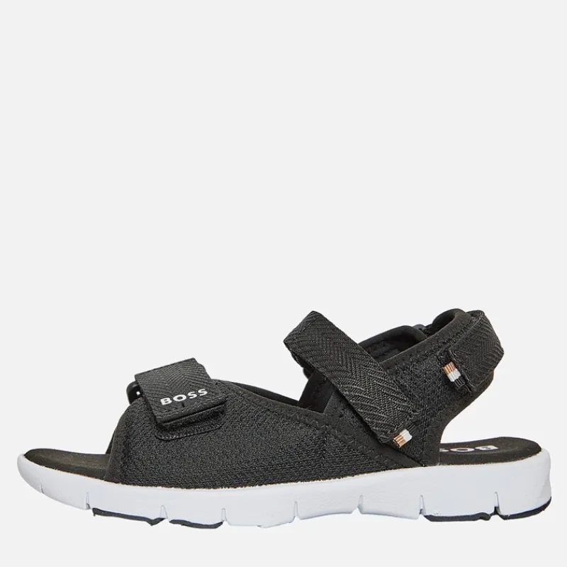 New Junior Drenge Sandaler med Remme Sort Klip-Klapper Og Sandaler|Klip-Klapper Og Sandaler