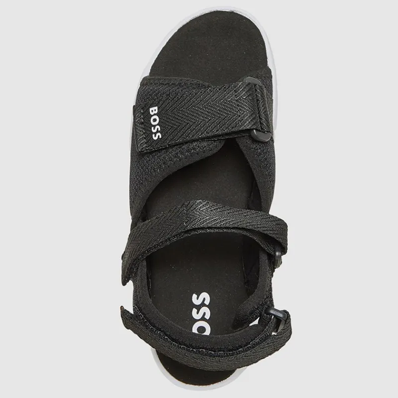 New Junior Drenge Sandaler med Remme Sort Klip-Klapper Og Sandaler|Klip-Klapper Og Sandaler