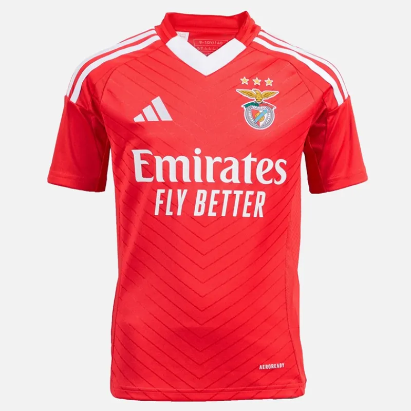 Online Junior Drenge SLB Benfica 24/25 hjemme trøje Benfica Red Tøj|T-Shirts Og Undertrøjer