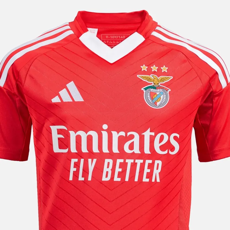 Online Junior Drenge SLB Benfica 24/25 hjemme trøje Benfica Red Tøj|T-Shirts Og Undertrøjer