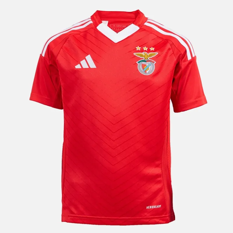 Online Junior Drenge SLB Benfica 24/25 hjemme trøje Benfica Red Tøj|T-Shirts Og Undertrøjer