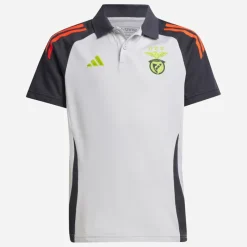 Sale Junior Drenge SLB Benfica polo skjorte Light Solid Grey/Semi Solar Orange Tøj
