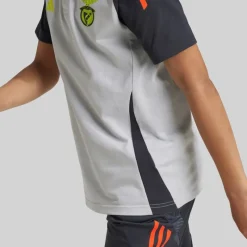 Sale Junior Drenge SLB Benfica polo skjorte Light Solid Grey/Semi Solar Orange Tøj