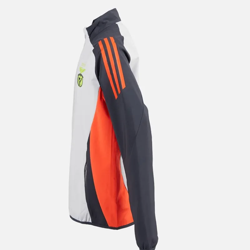Clearance Junior Drenge SLB Benfica Præsentationsjakke Lys Solid Grå/Semi Solar Orange Lgh Solid Grey/Semi Solar Orange Tøj|Jakker Og Frakker