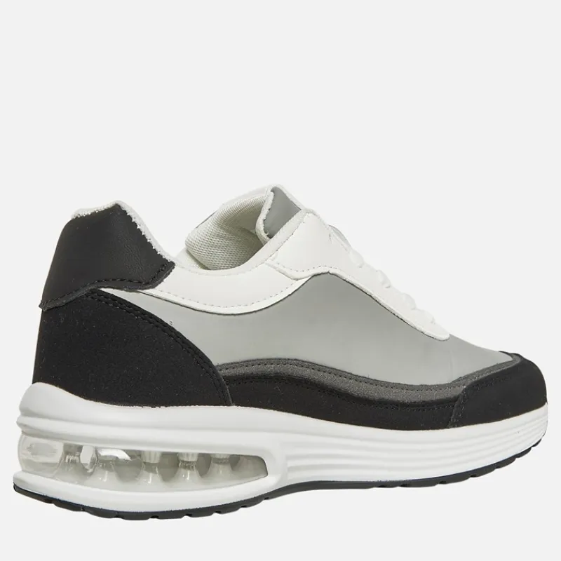 Best Junior Drenge Suede Blok Træningssko Hvid/Sort Sneakers|Sneakers