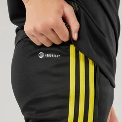 Sale Junior Tiro 23 Club Træningsbukser Sort/Bright Yellow Tøj|Tøj