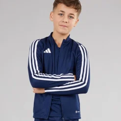 Best Junior Tiro 23 League Træningsjakke Team Navy Blue Tøj|Hættetrøjer Og Sweatshirts