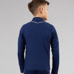 Best Junior Tiro 23 League Træningsjakke Team Navy Blue Tøj|Hættetrøjer Og Sweatshirts