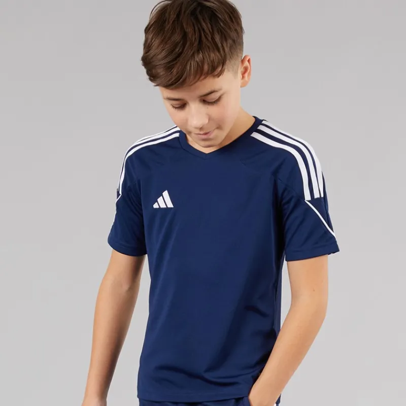 Outlet Junior Tiro 23 League T-shirt Team Navy Blue/Hvid Tøj|Tøj