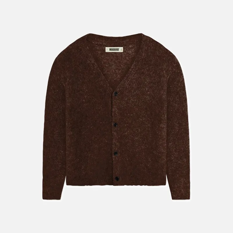 Clearance Koon Loop Cardigan Dark Brown Dame Trøjer Og Cardigans·Cardigans|Overdele·Veste