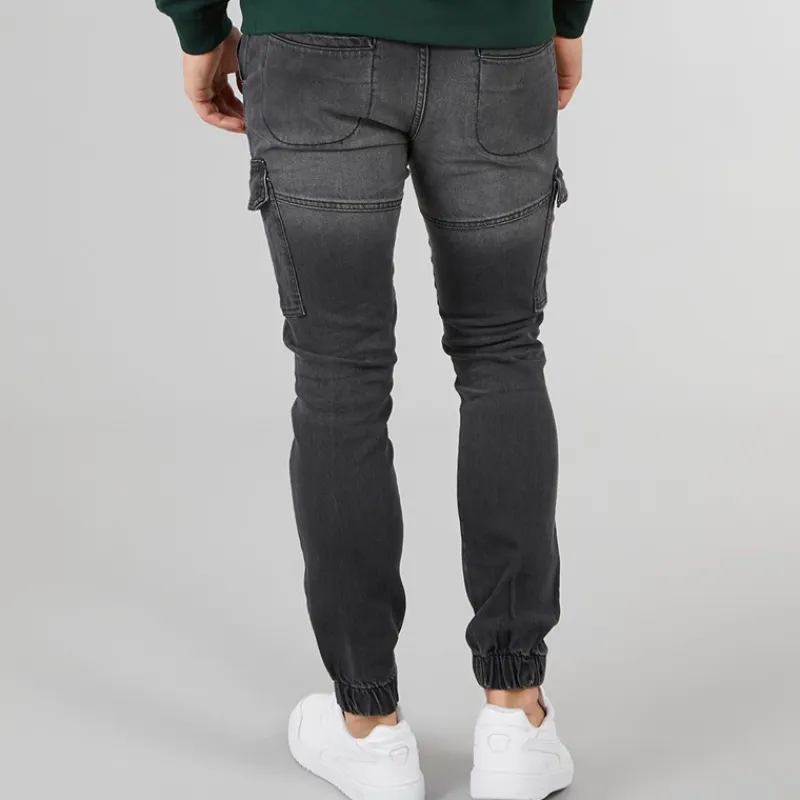 Hot Malimore Denim Cuffed Cargo Bukser Jeans Og Bukser·Cargobukser|Jeans Og Bukser·Bukser