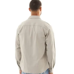 Clearance Mænd Dave Stretch Overshirt Spøgelsesgrå T-Shirts, Poloer Og Skjorter·Skjorter