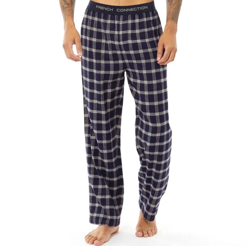 Hot Mænd FC Flannel Bukser Marine/Sten Undertøj, Sokker Og Nattøj·Nattøj