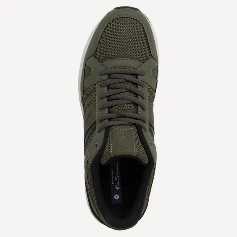 Outlet Mænd Fowler Sneakers Khaki/Sort Sneakers|Sneakers