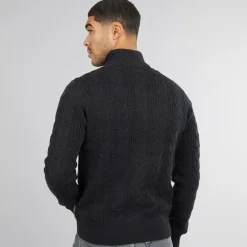 New Mænd 1/​2 Lynlås Uld Trøje Marine Trøjer Og Cardigans·Trøjer