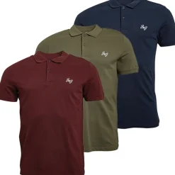 Online Mænd Marley 3-pak Polo Blå Marine/Khaki/Burgunder T-Shirts, Poloer Og Skjorter·Multipakker|Multipakker·T-Shirts Og Undertrøjer
