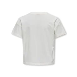 Piger Abelone Word Top Box T-Shirt Cloud Dancer Spirit Overdele Og Veste
