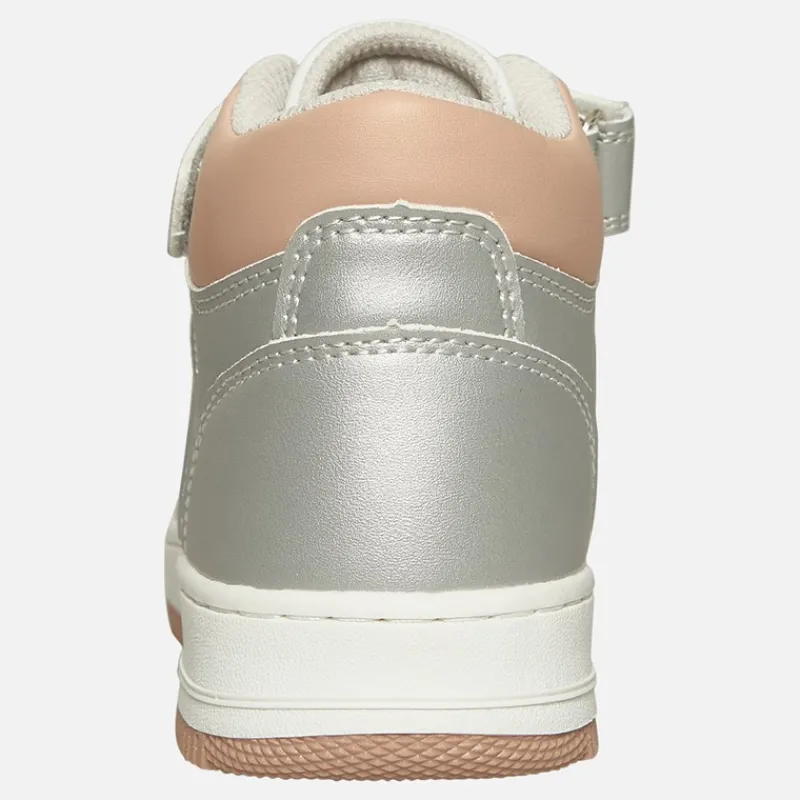 Hot Piger Boston Mid Træningssko Hvid Sølv Rose Sneakers|Sneakers